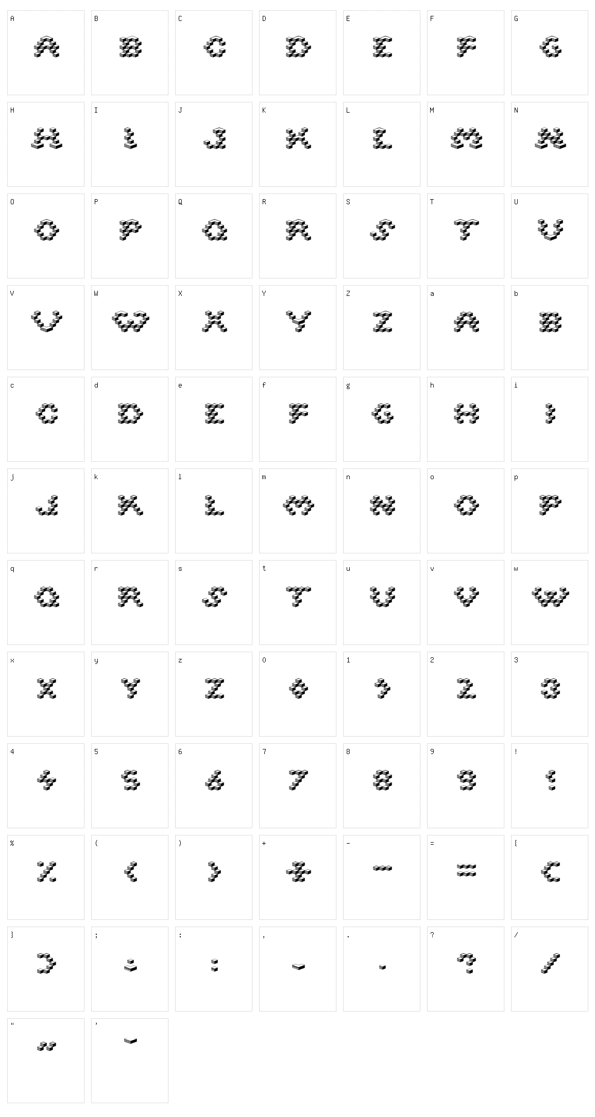 Cube Character Set