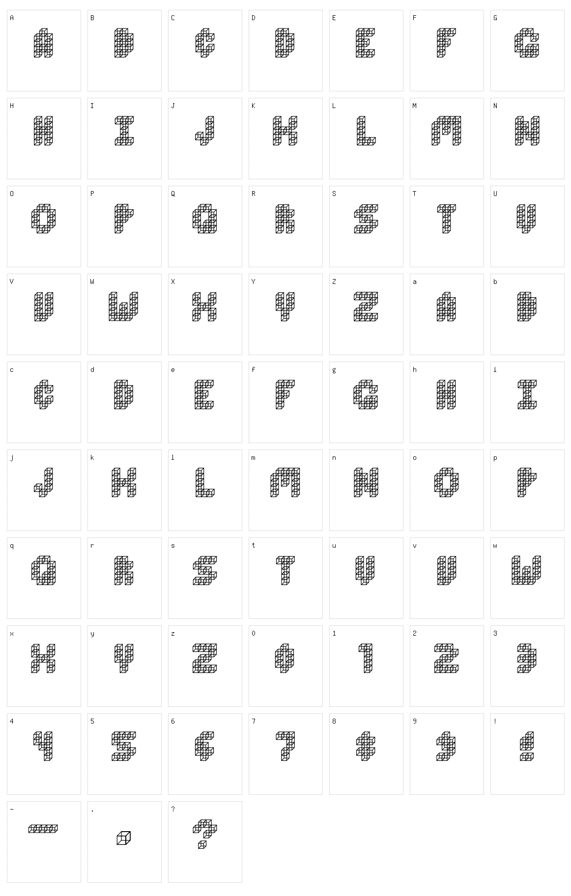 Cube Toss Character Set
