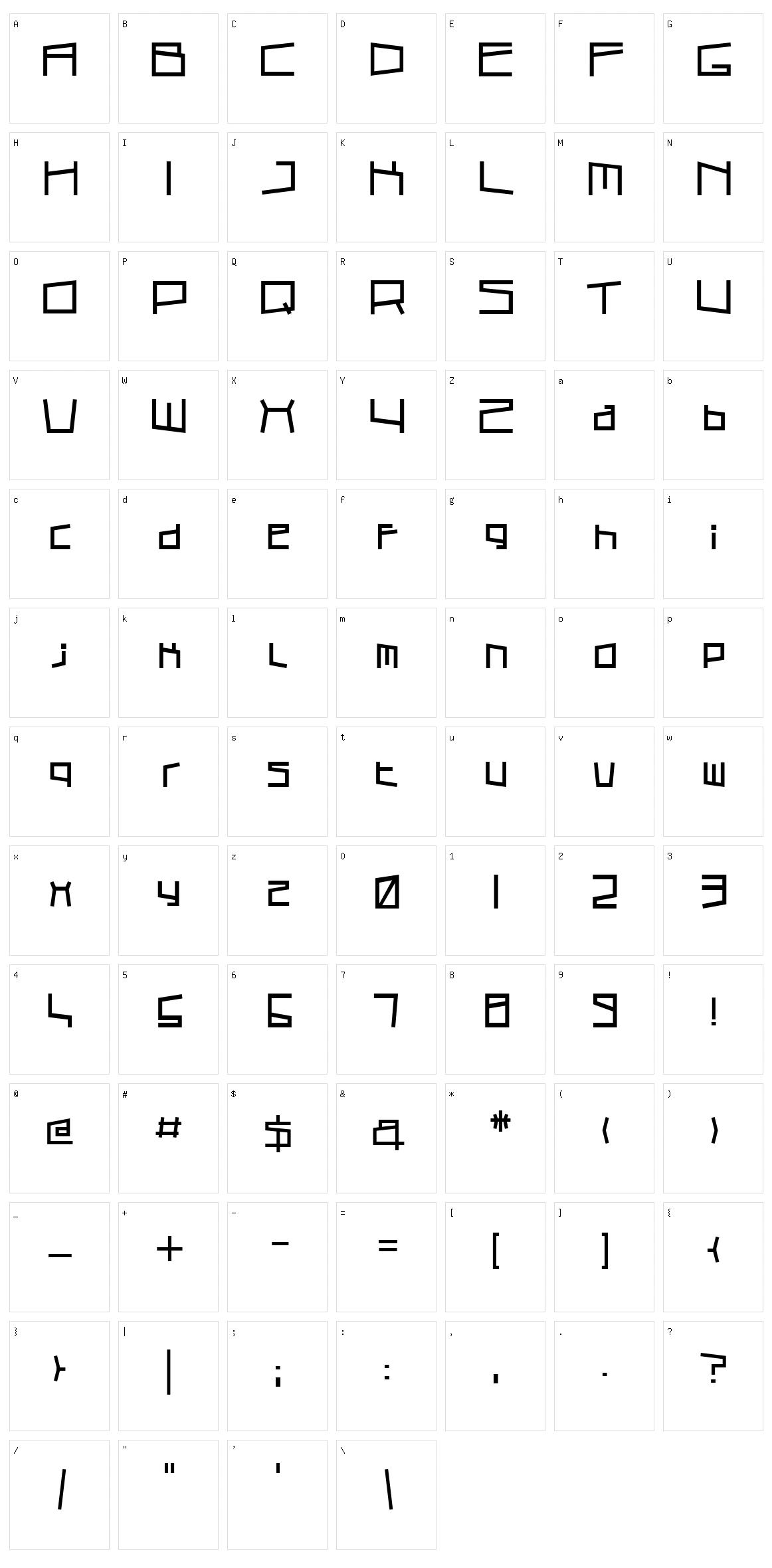 Cubic Sub Character Set