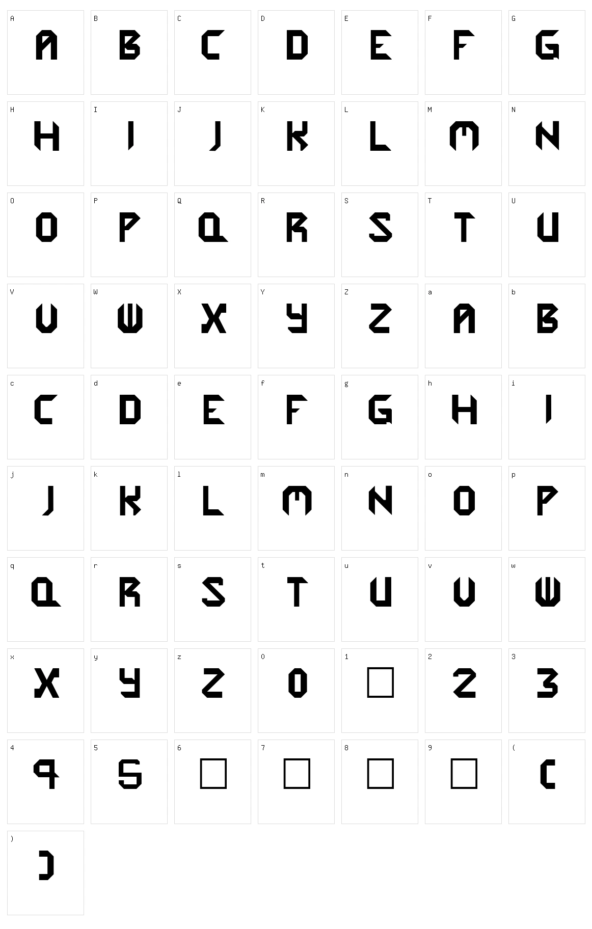 Cybergenics Character Set