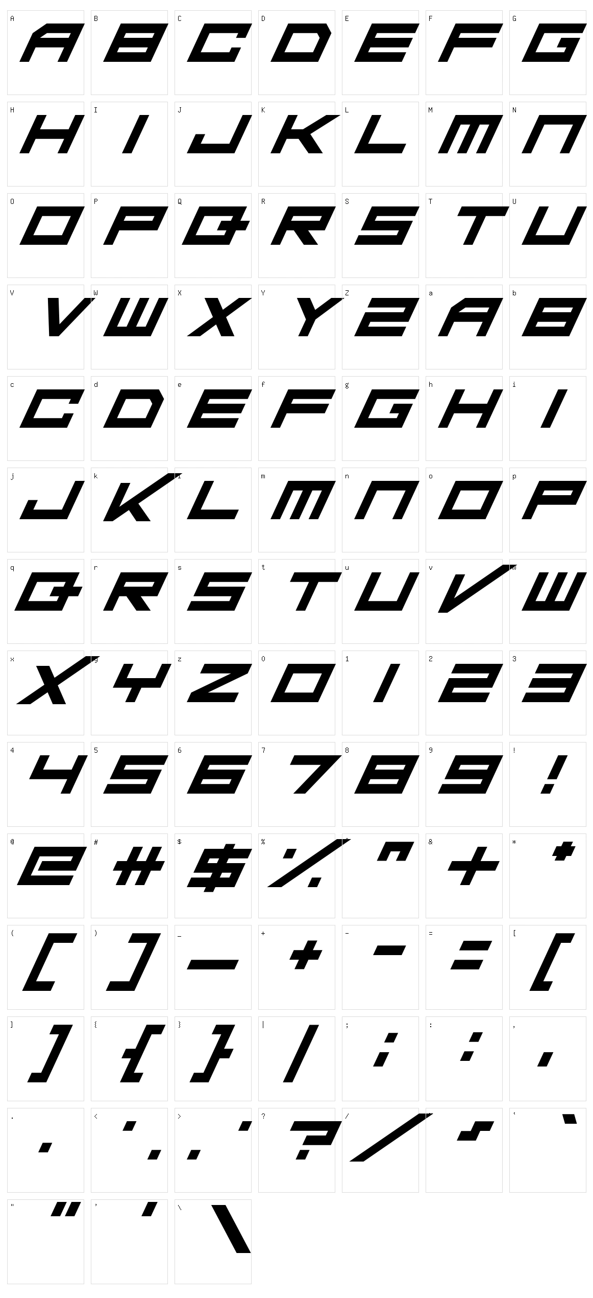Da Mad Rave Character Set