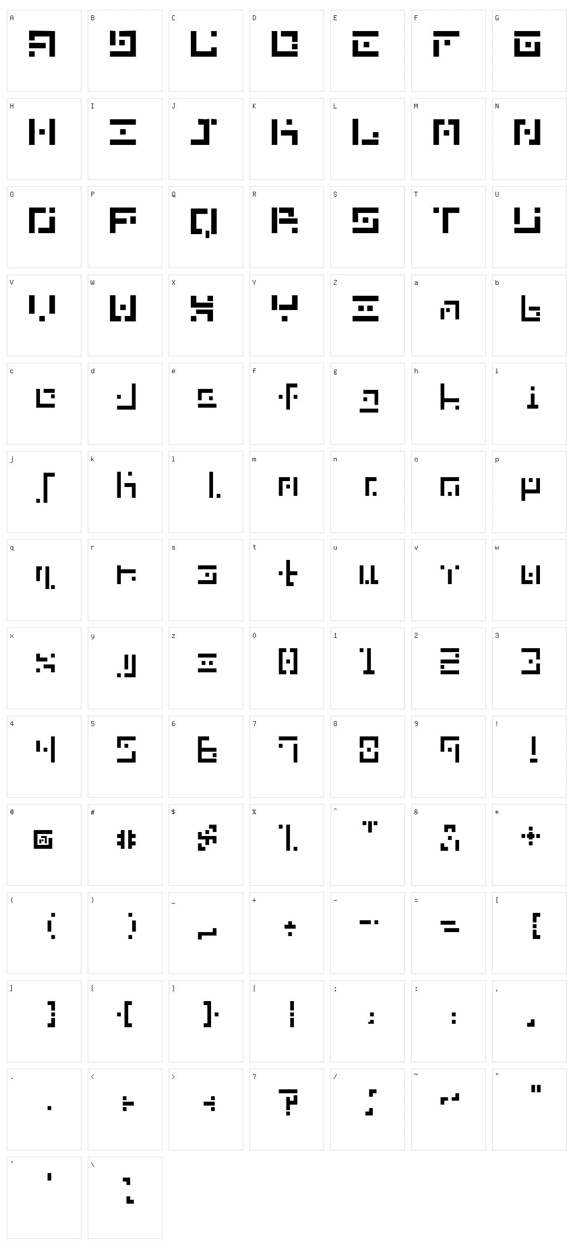 DBE Nitrogen Character Set