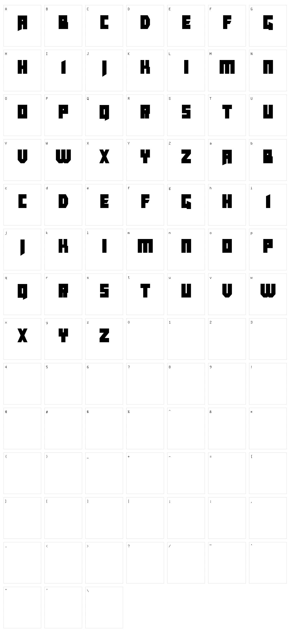 Dear Insanity Character Set