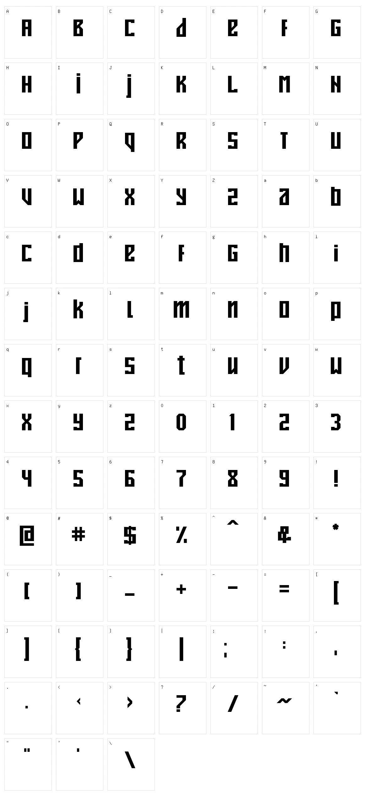 Desonanz Character Set