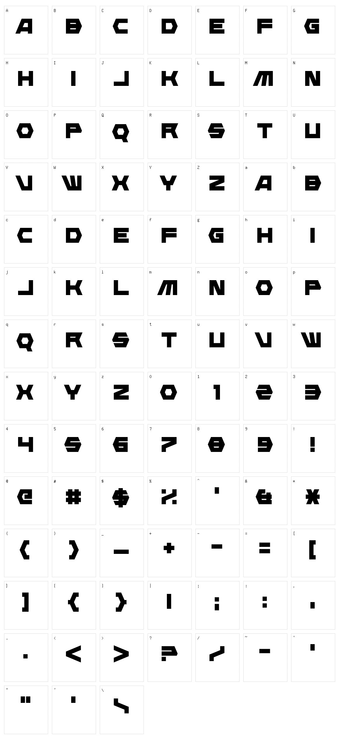 Diagon Character Set