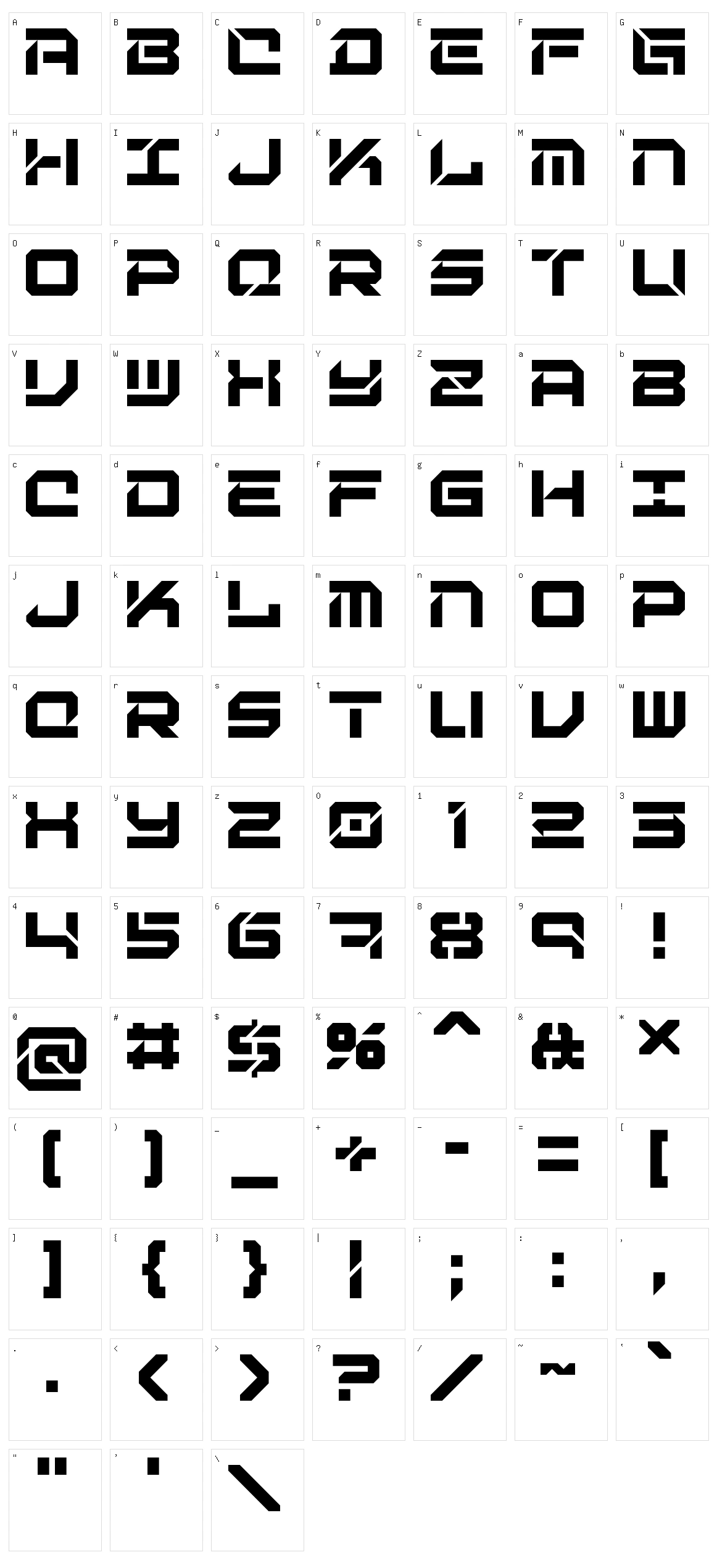 Digital Desolation Character Set