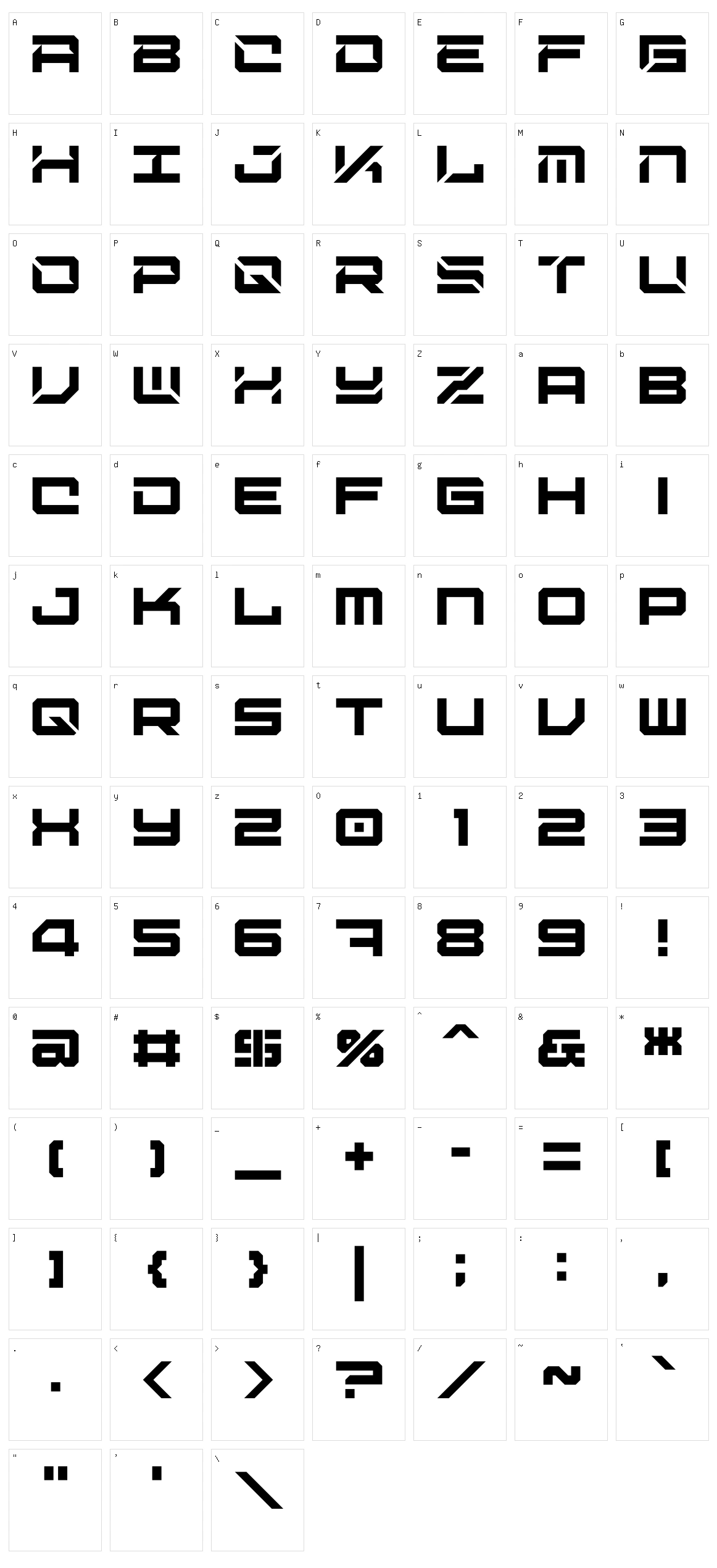 Digital Desolation Plus Character Set