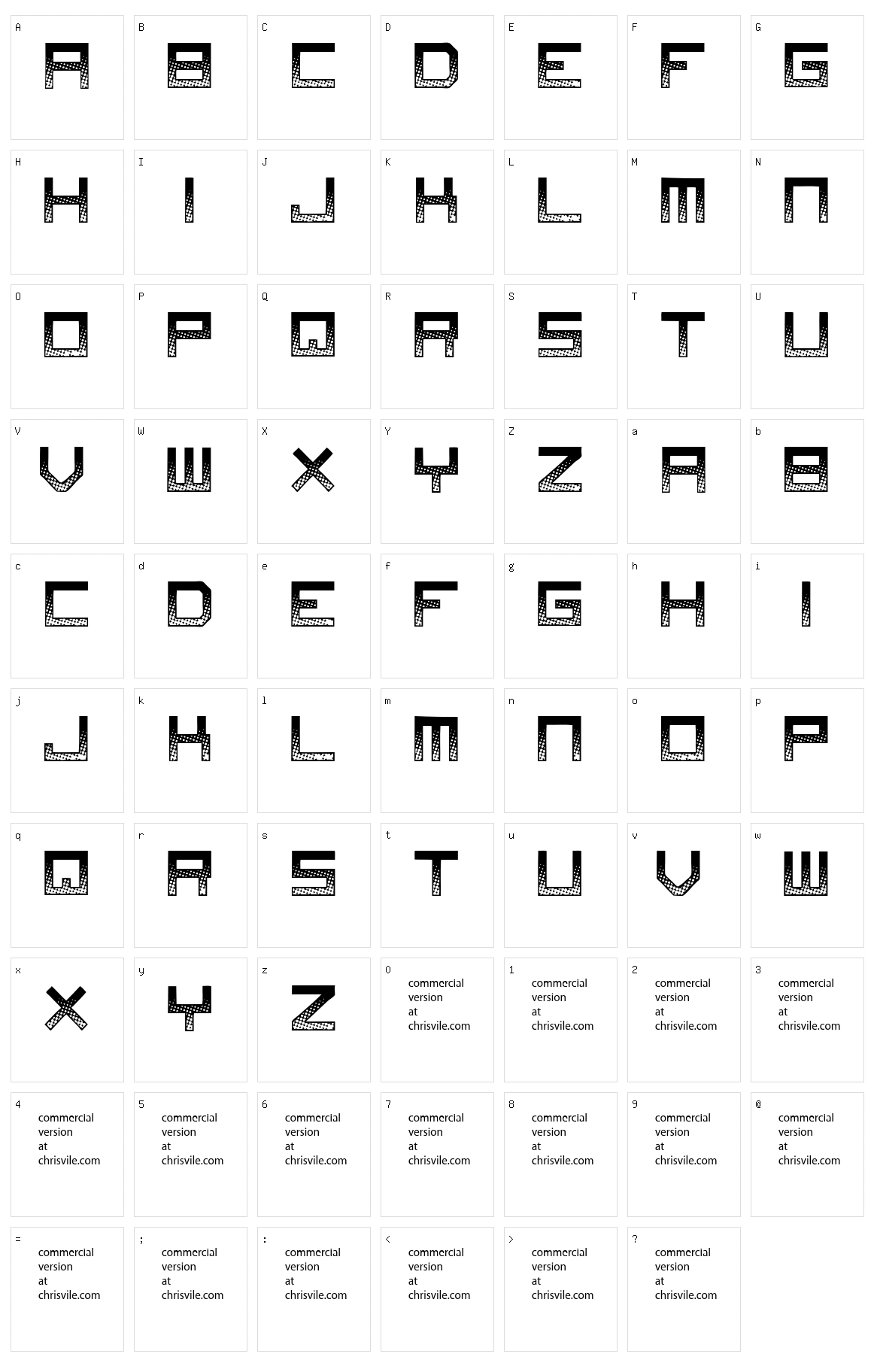 Digital Disorder Character Set