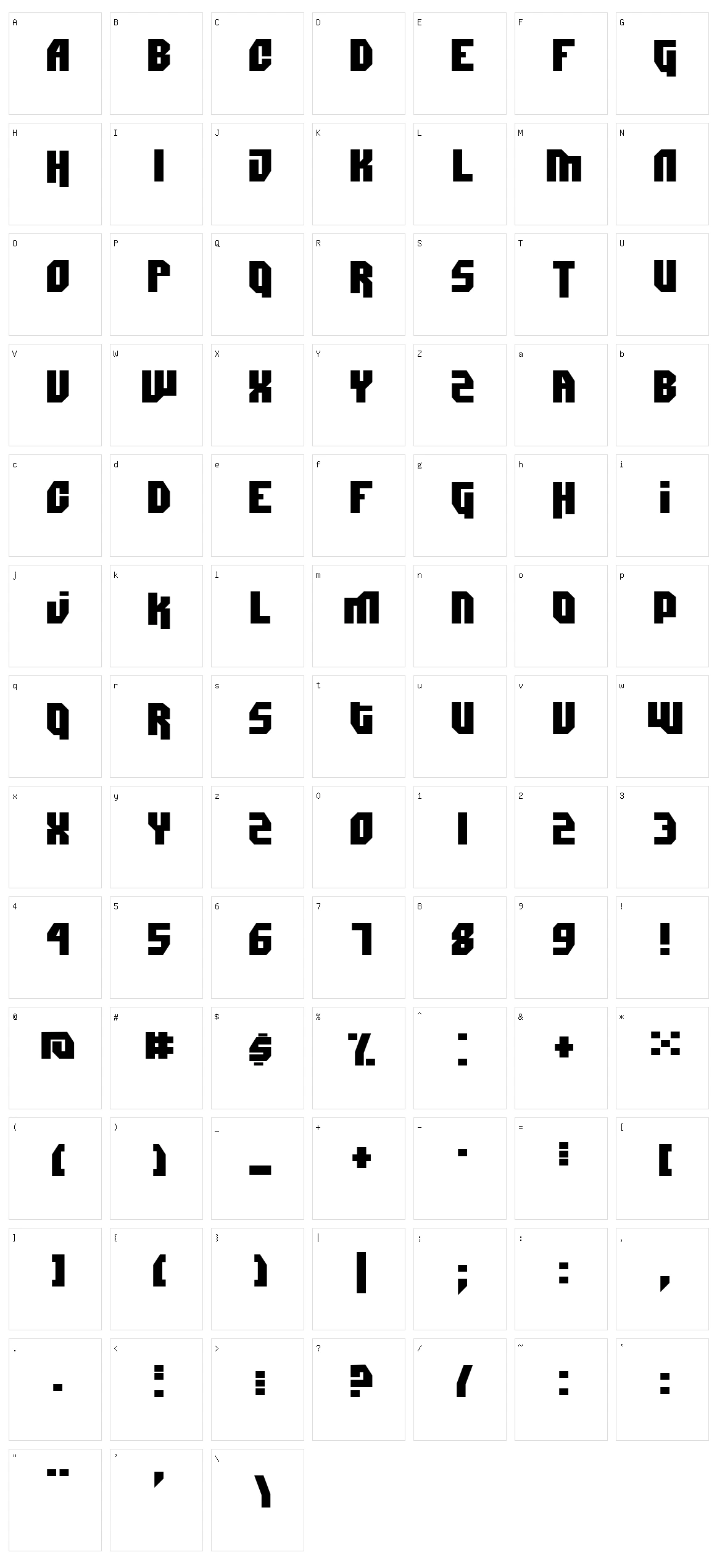 Dimitri Character Set