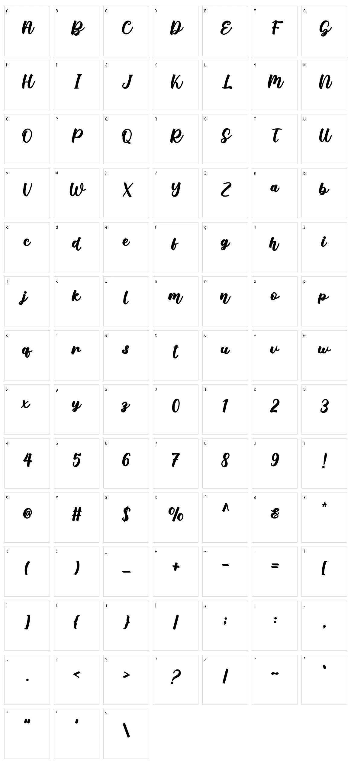 Homemade Character Set