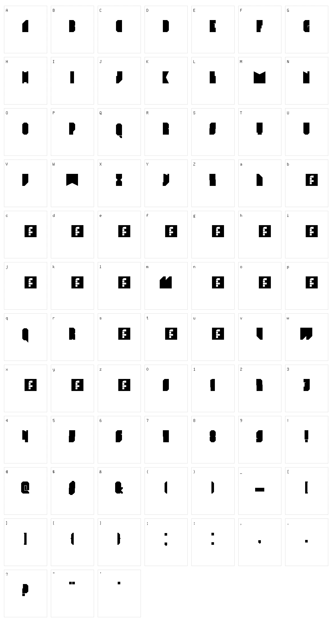 Elektro Character Set