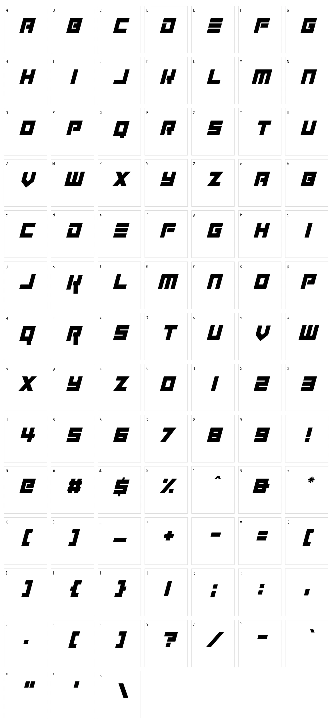 Elektronik Character Set