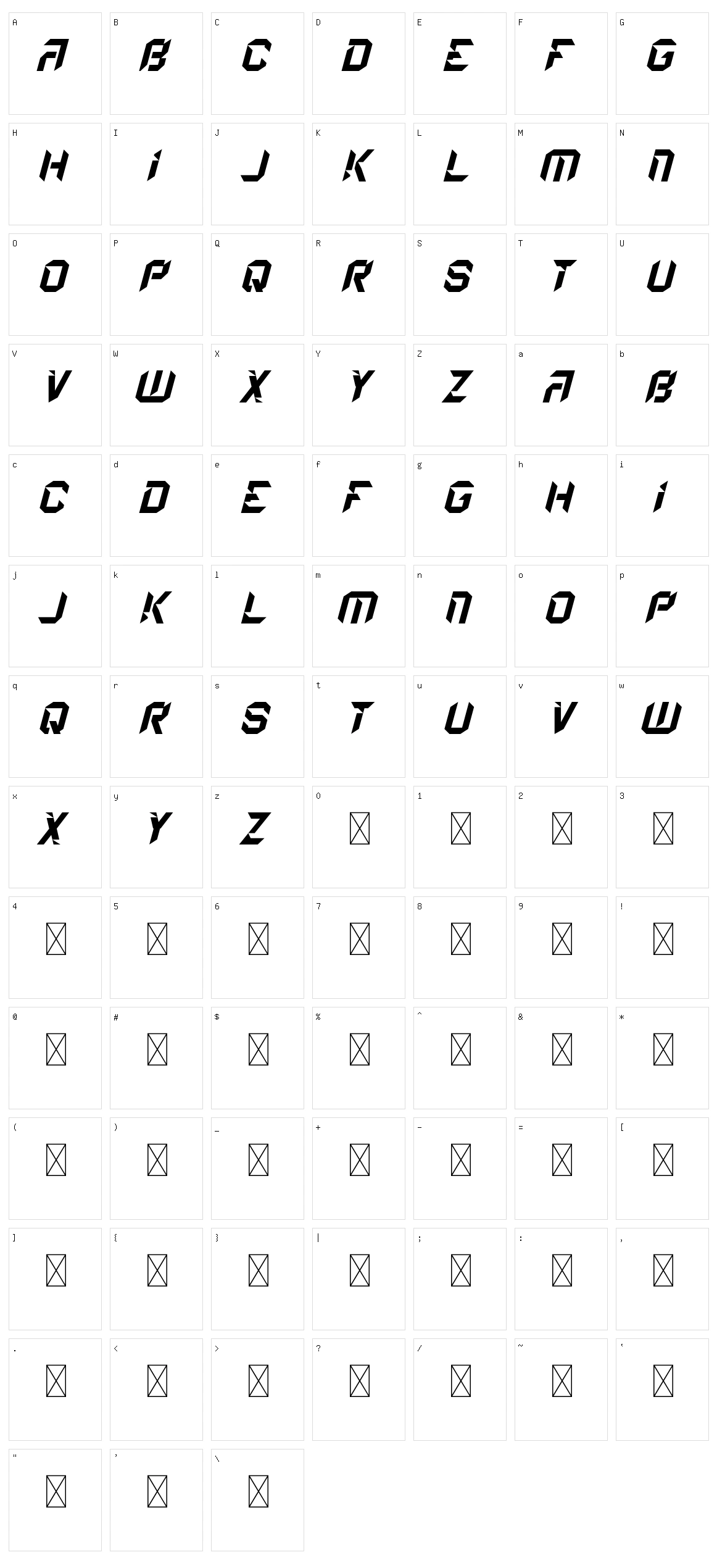 Etical Character Set