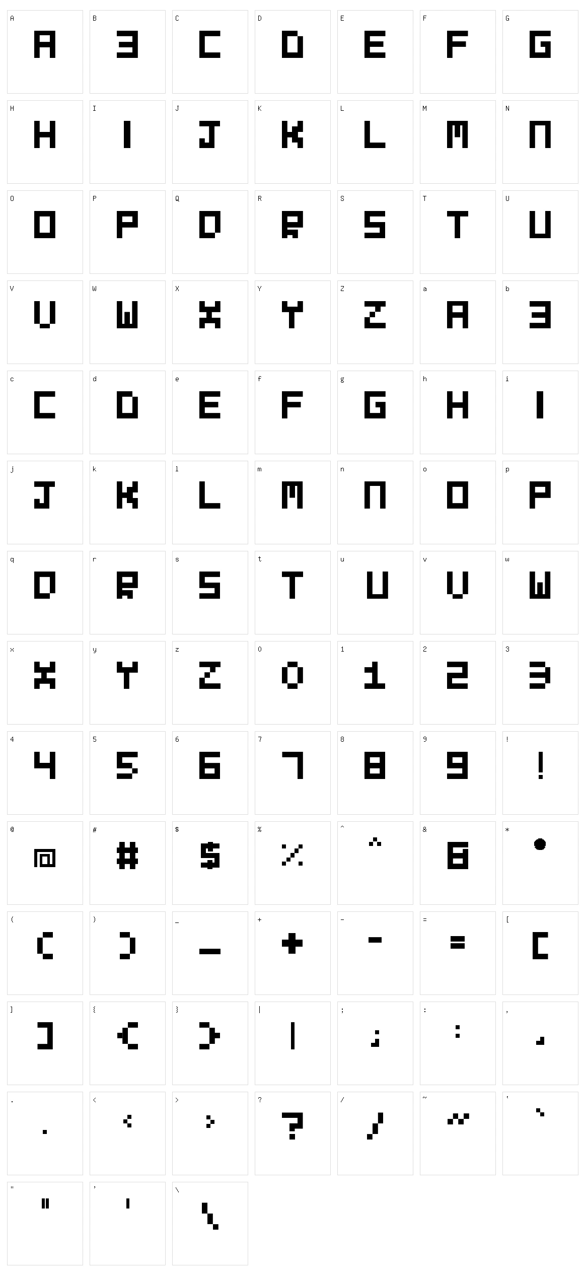 Evilborn Character Set