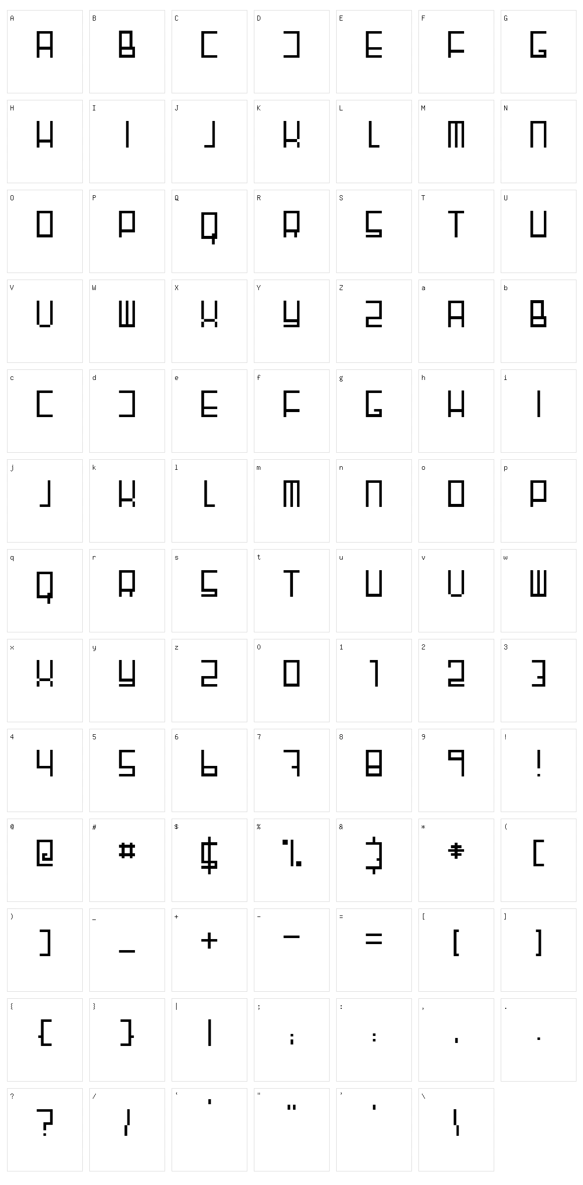 Fair N Square Character Set