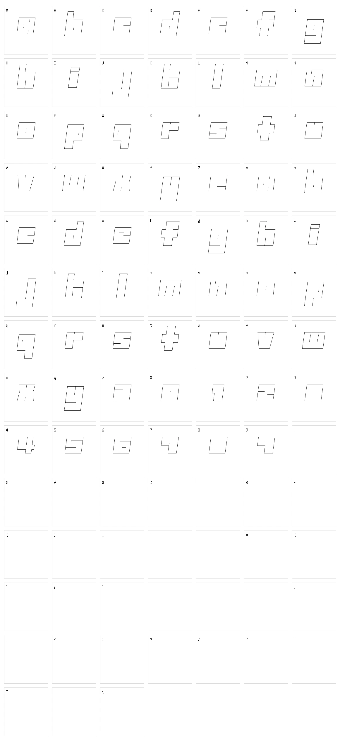Freeze Character Set