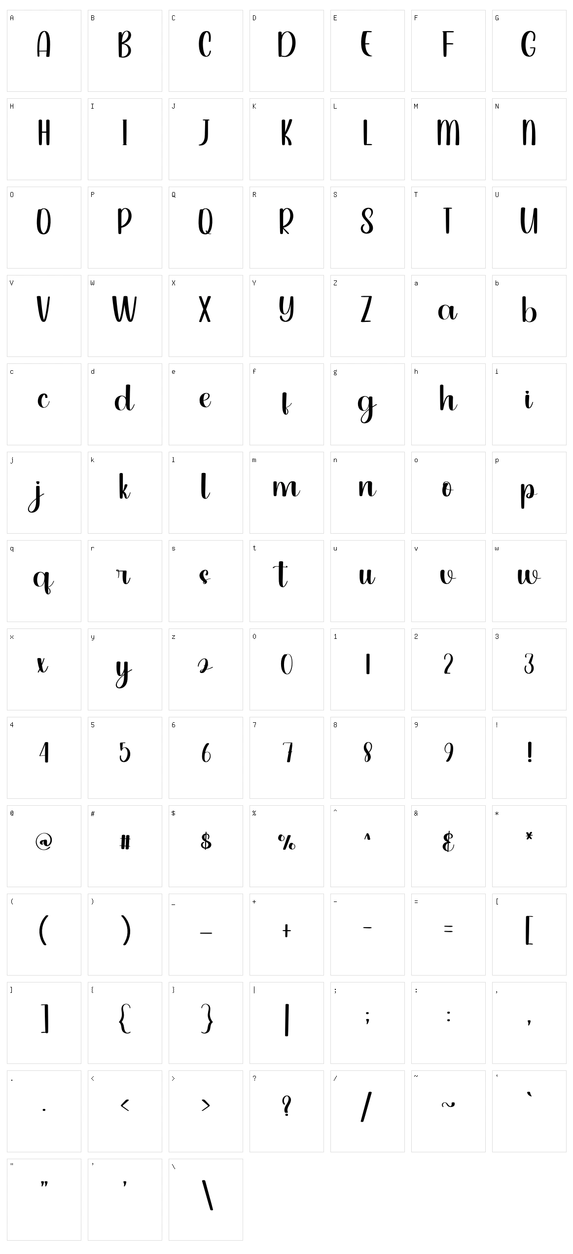 Little Character Set