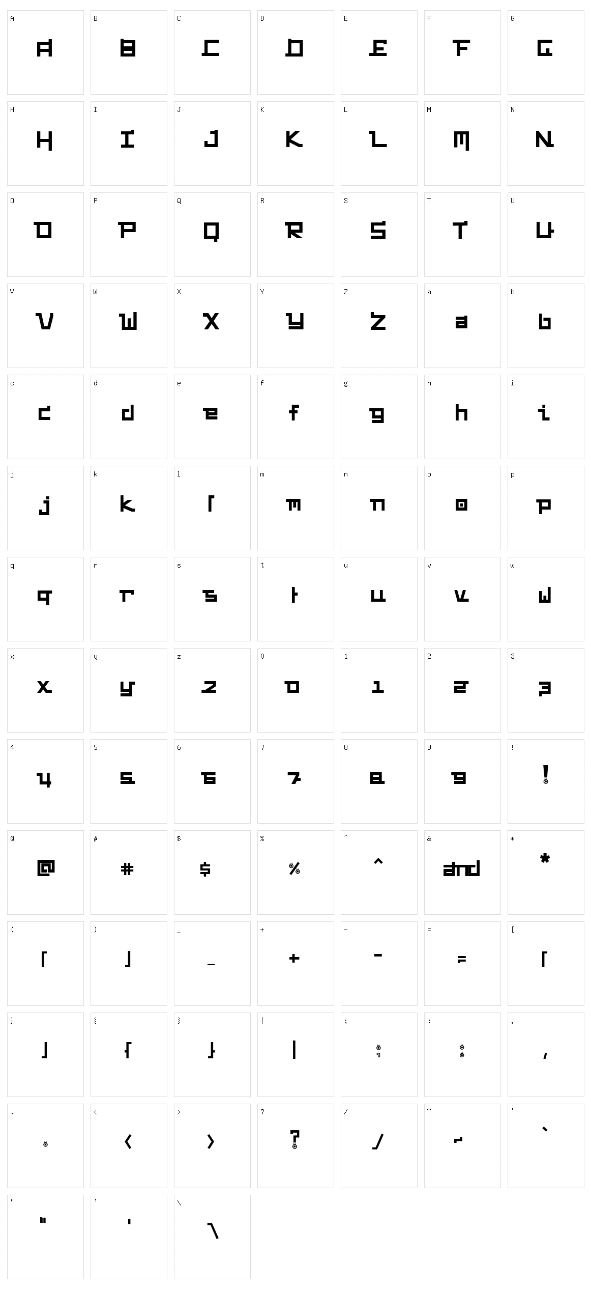 Funky Chunky Character Set