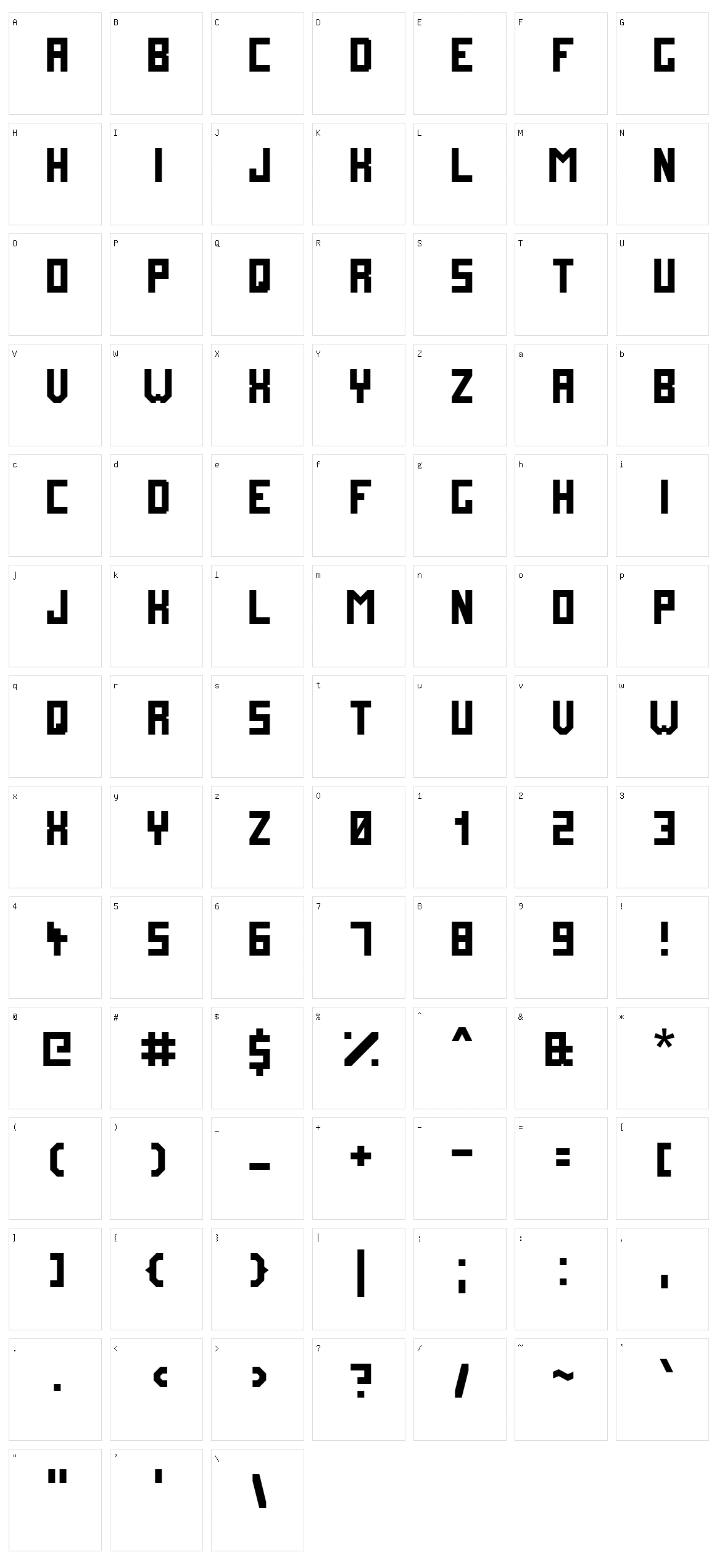 Future Millennium Character Set