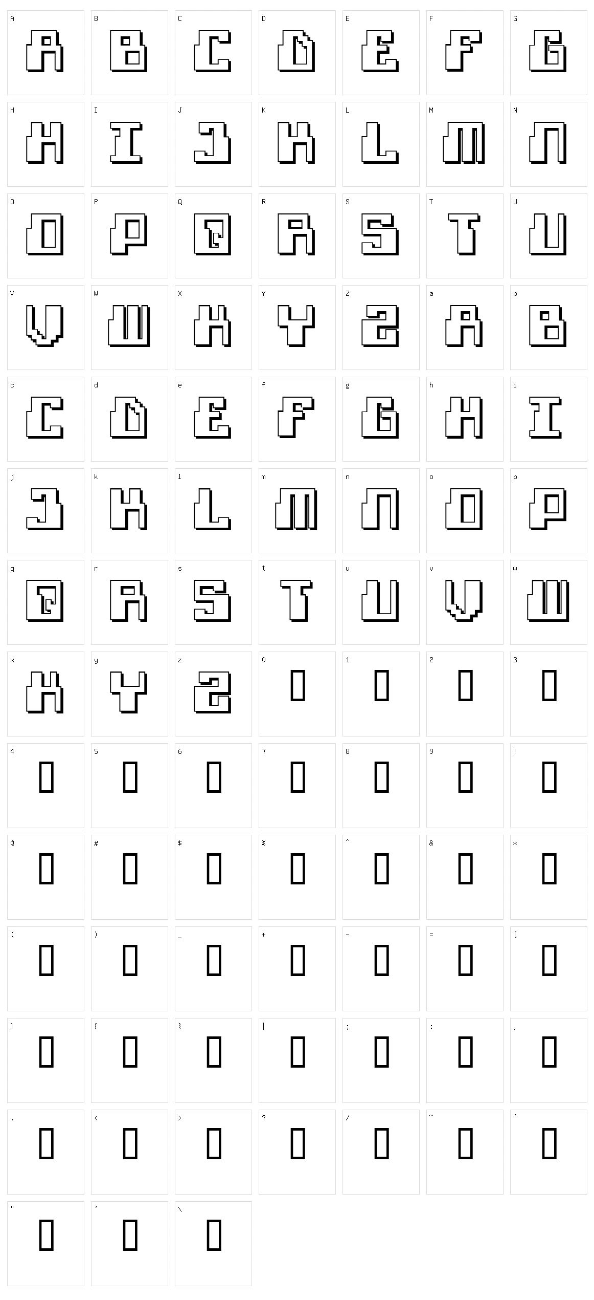 Futurism Character Set