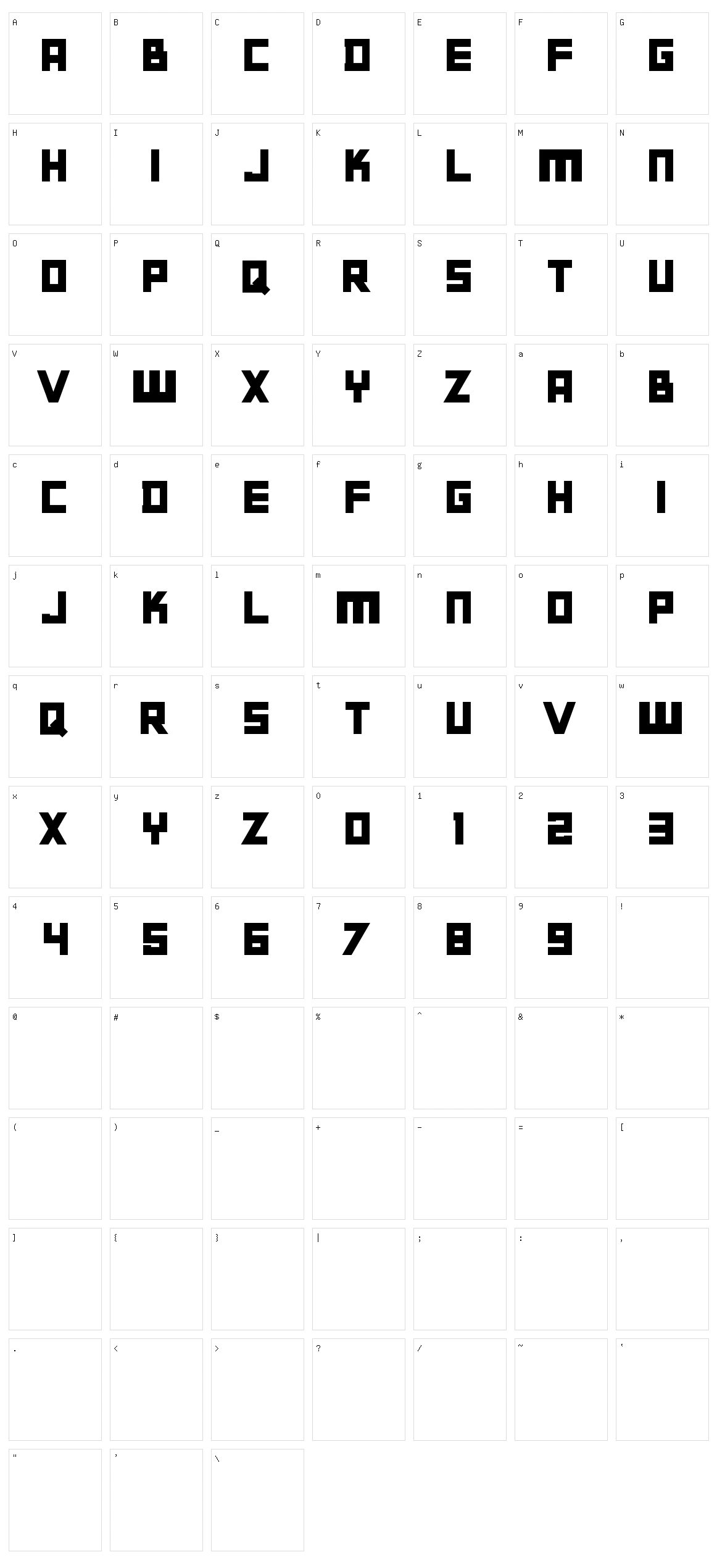 Gabato Character Set
