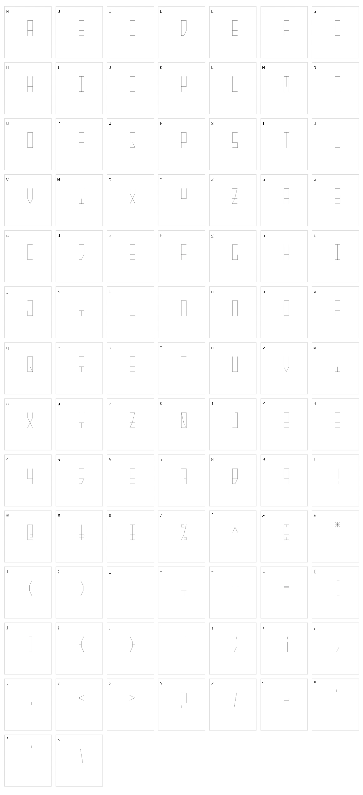 Granite Modern Character Set