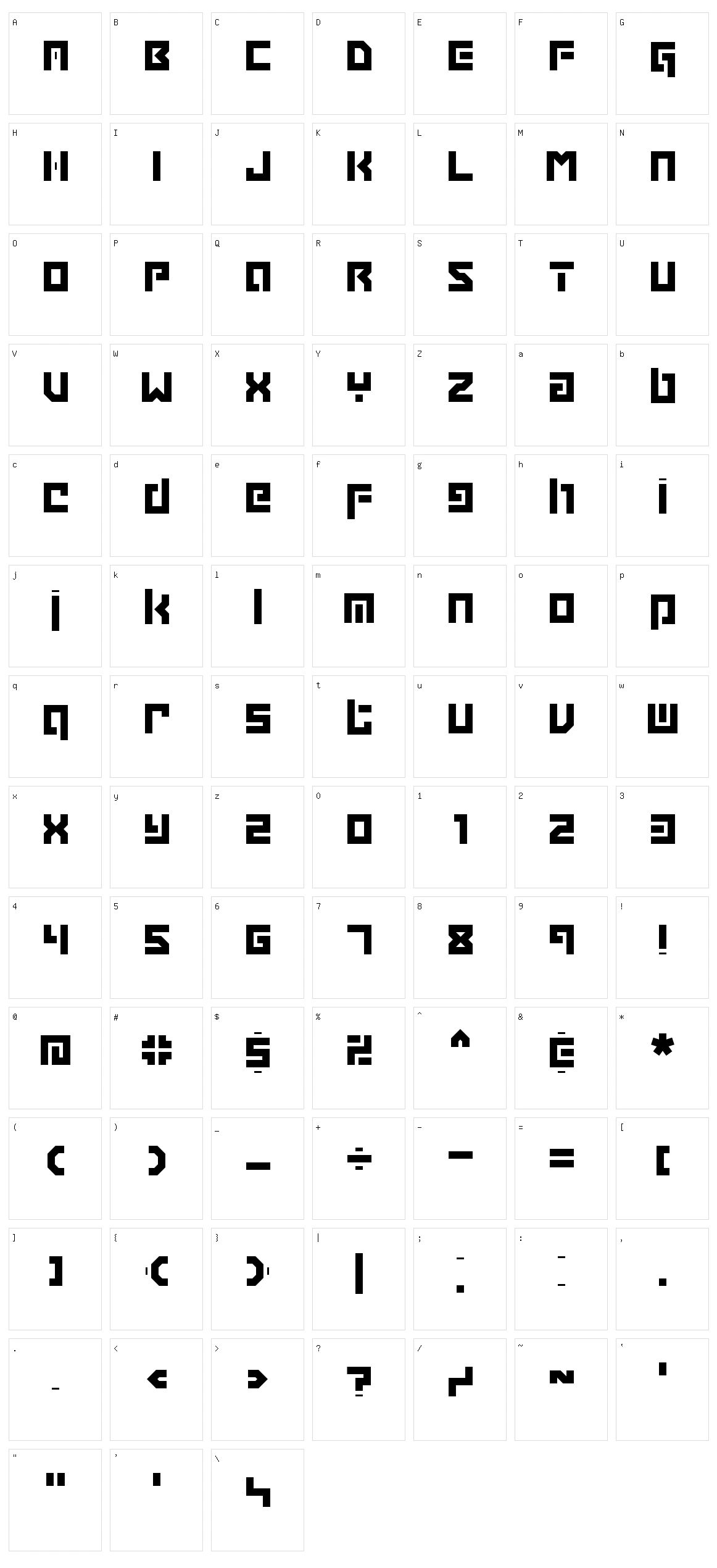 Grapple BRK Character Set