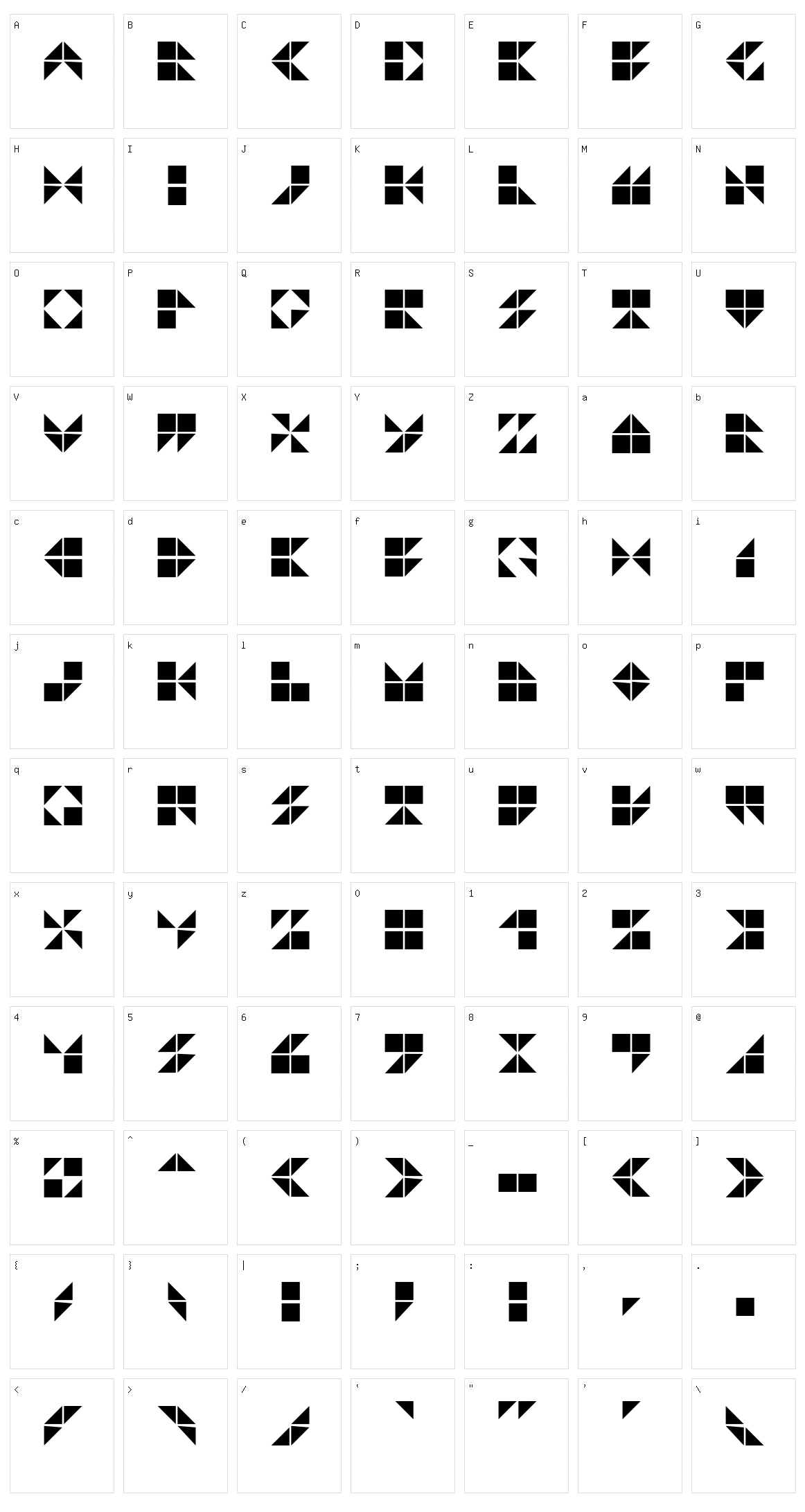 H19A Luna Character Set