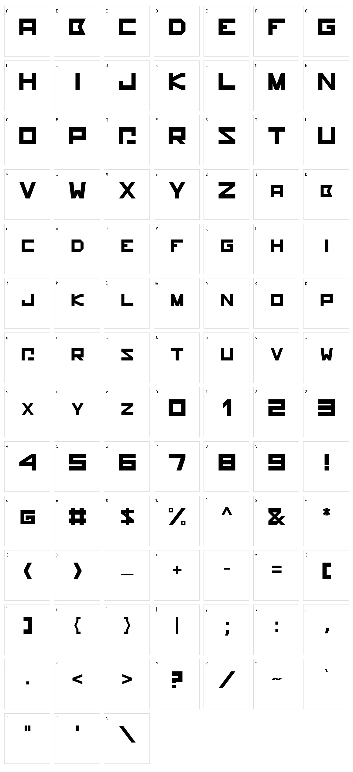 Hammerhead Character Set