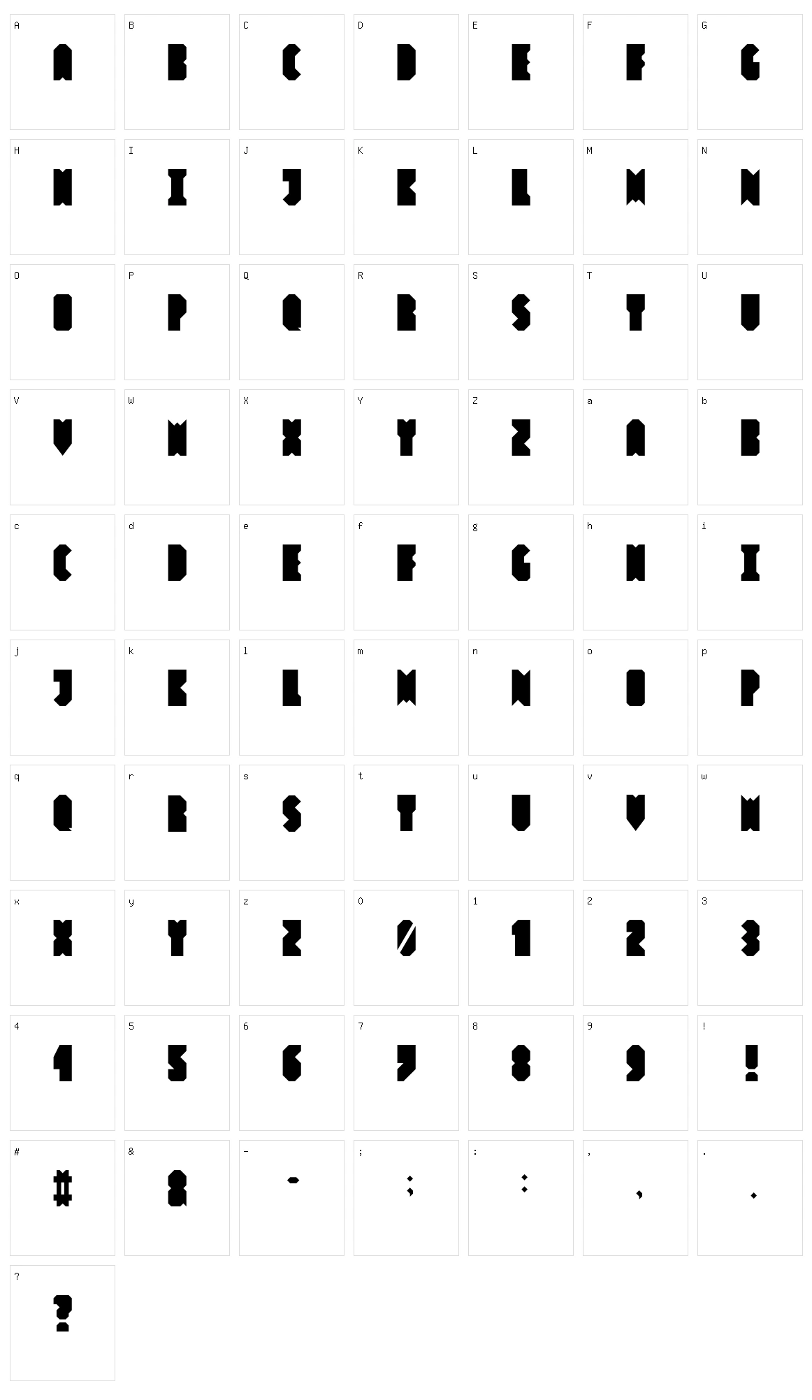 Hashtag Basic Character Set