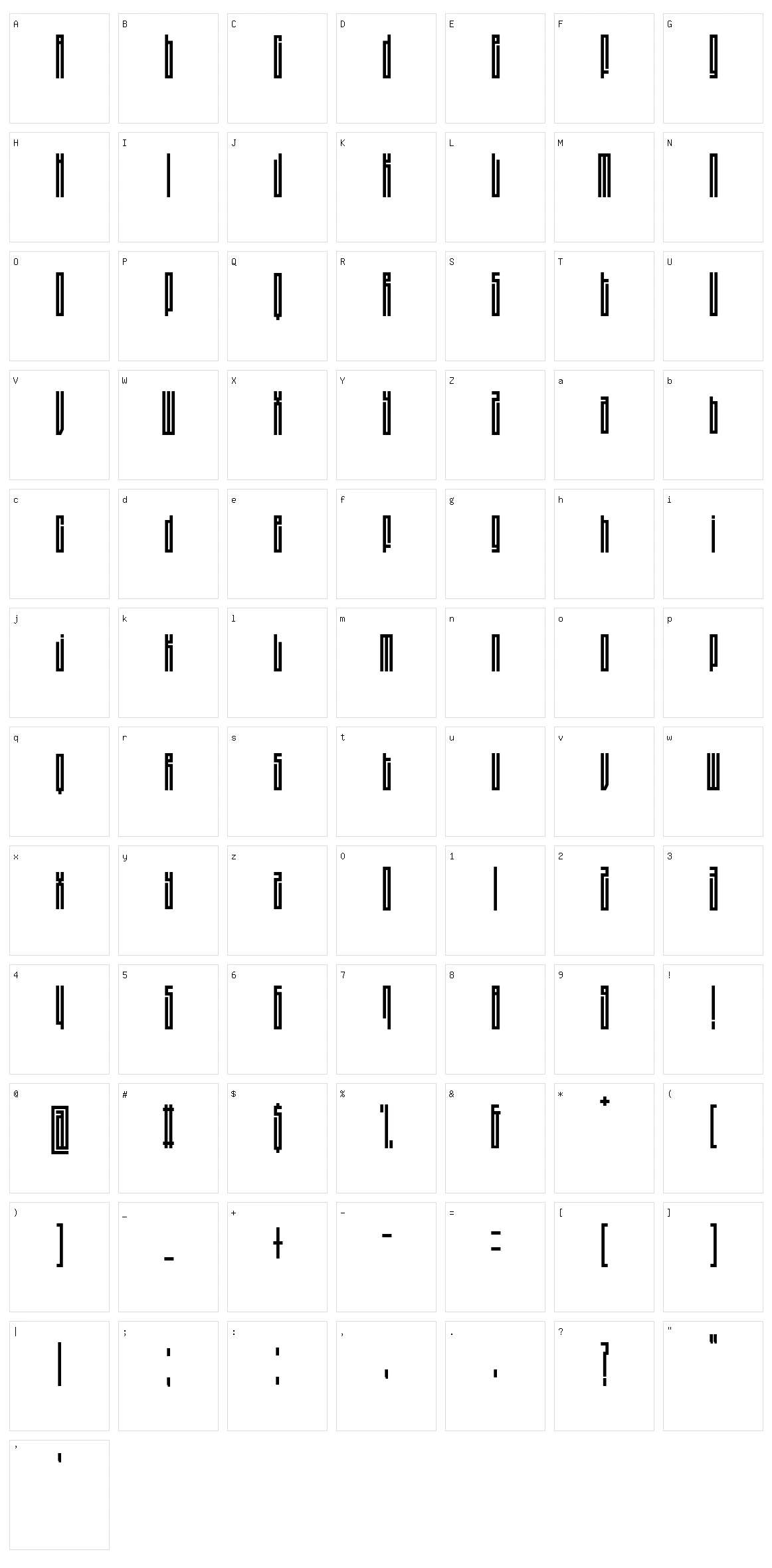 Hauptbahnhof Character Set