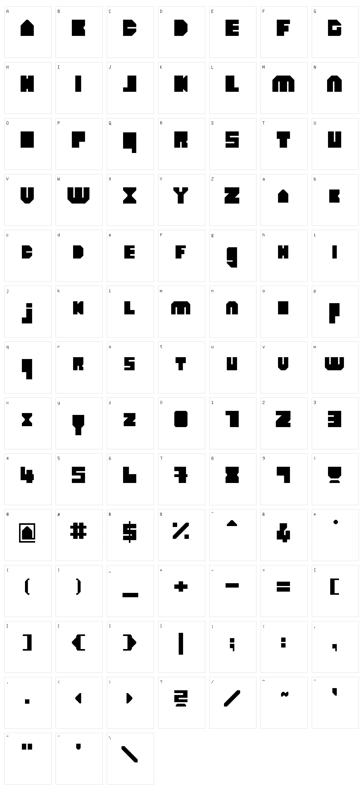 Heavy Loud Edge Character Set