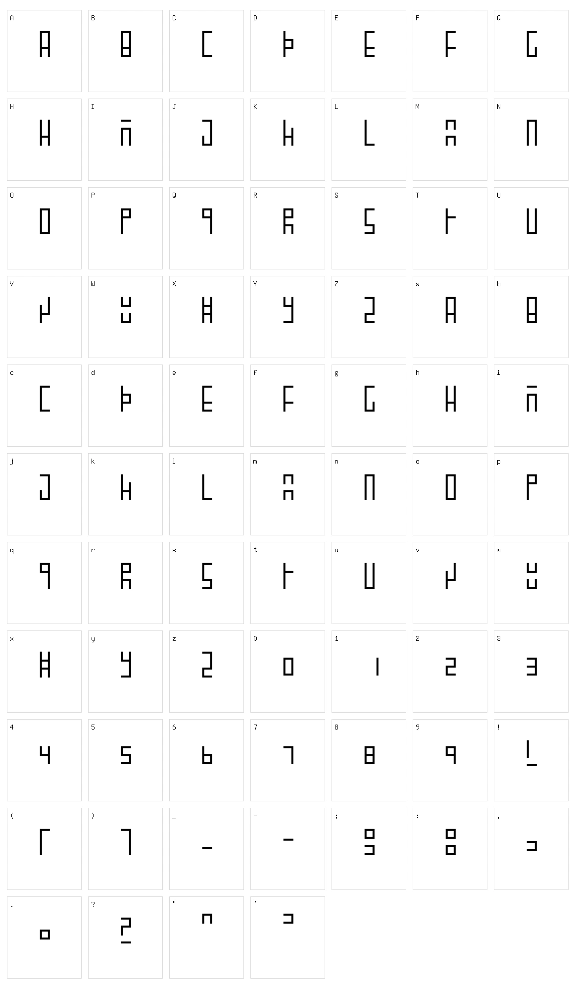 Henrys Character Set
