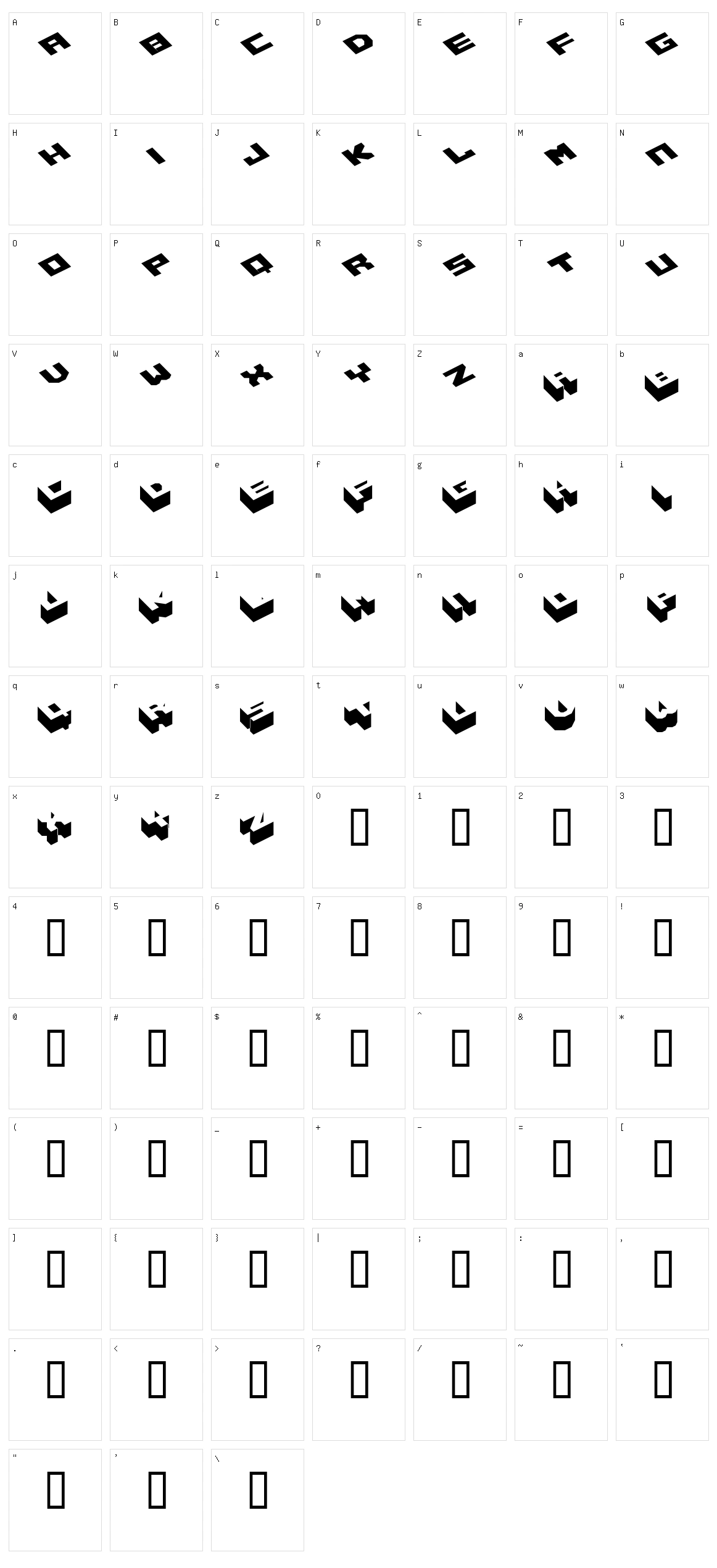 Hexagon Character Set