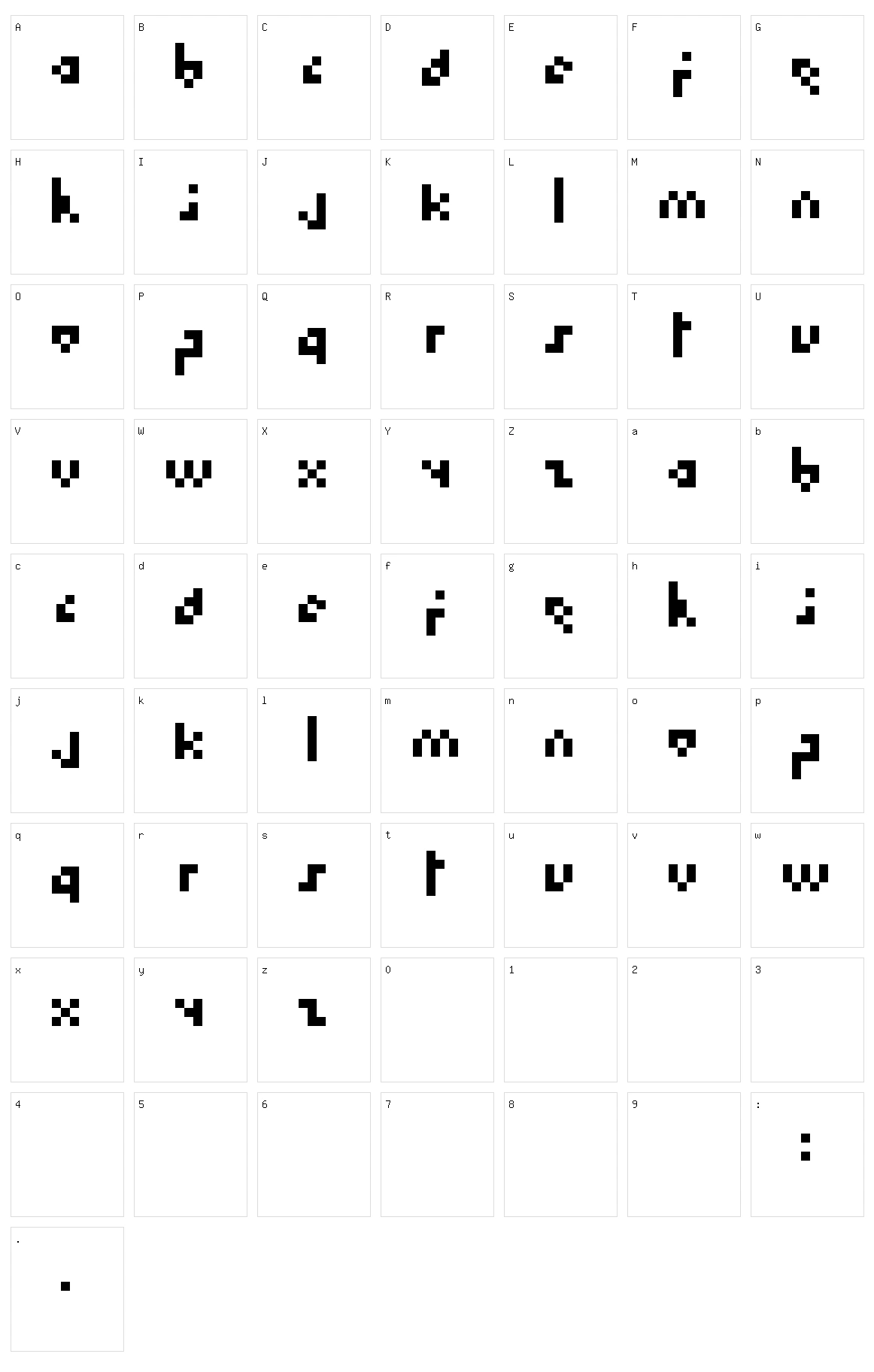 Hoboart Character Set