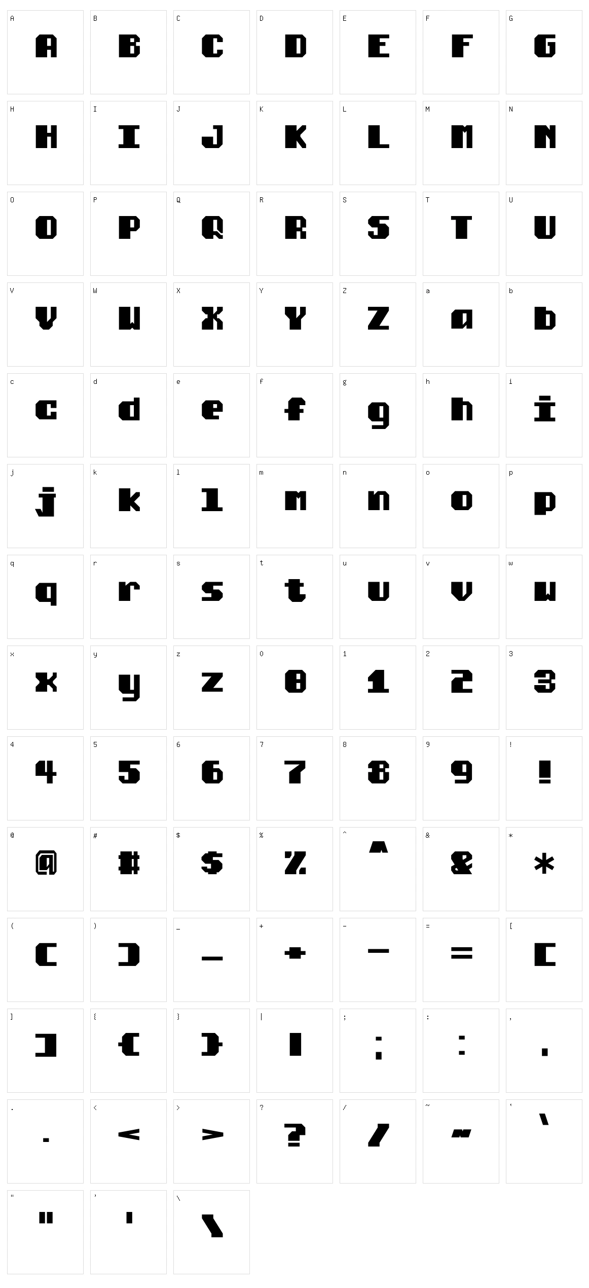 Hothead Character Set