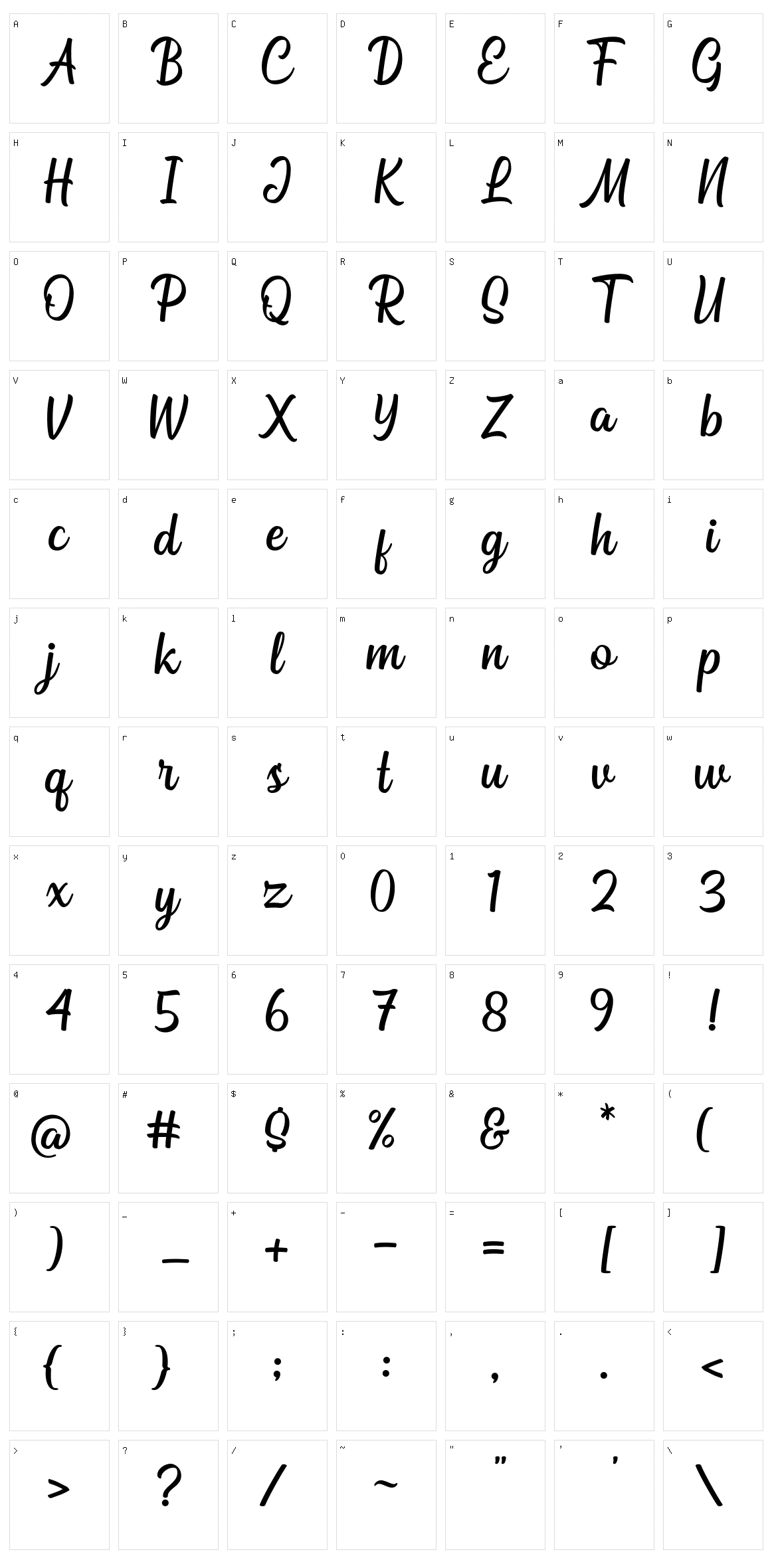 Bahuraksa Character Set