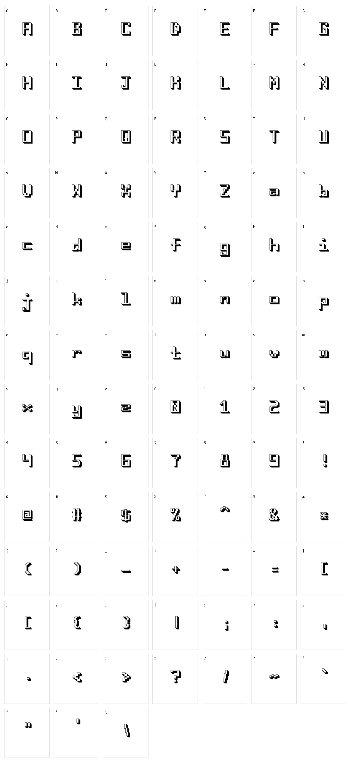i8080 Character Set