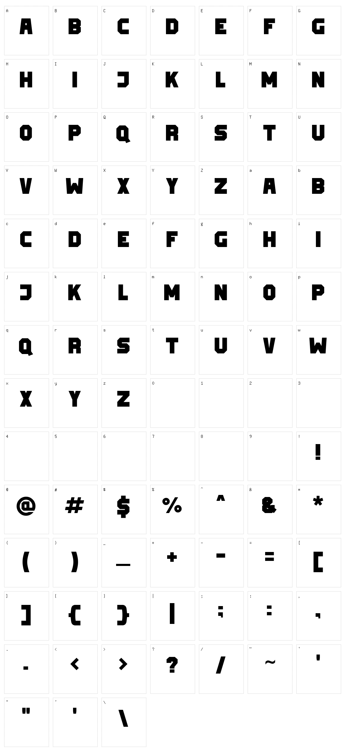 Inlanders Character Set