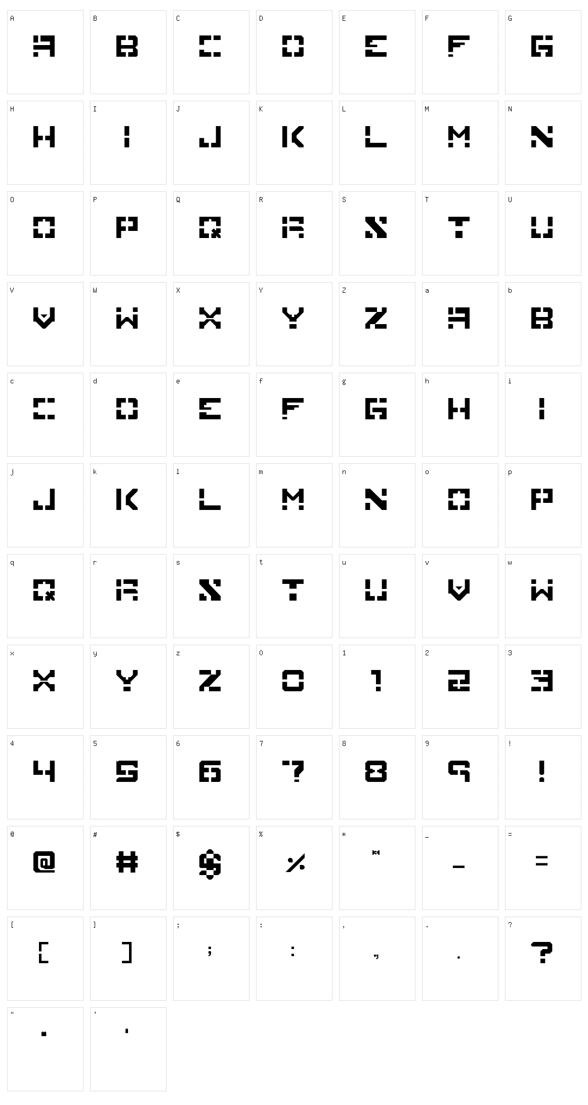 Inversion Character Set