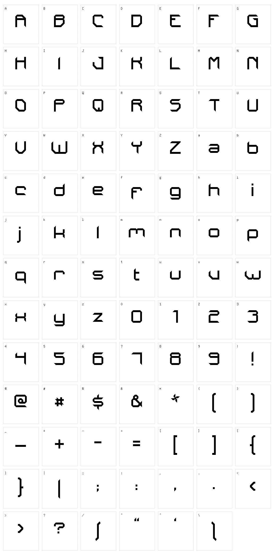 ixsDrastica Character Set