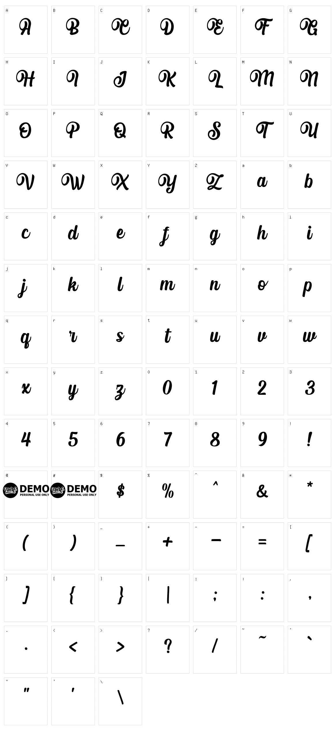 Albertiny Character Set