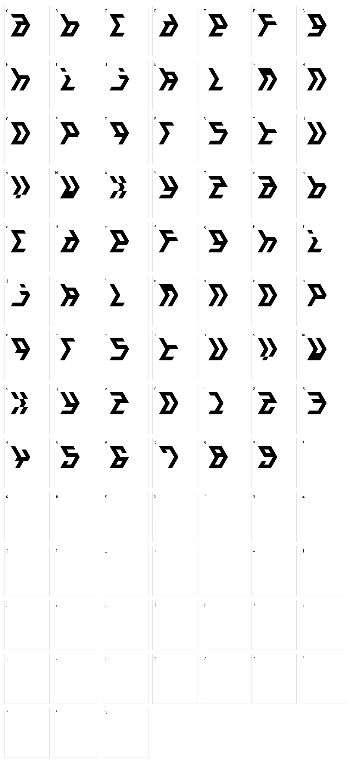 JI Amalgam Character Set