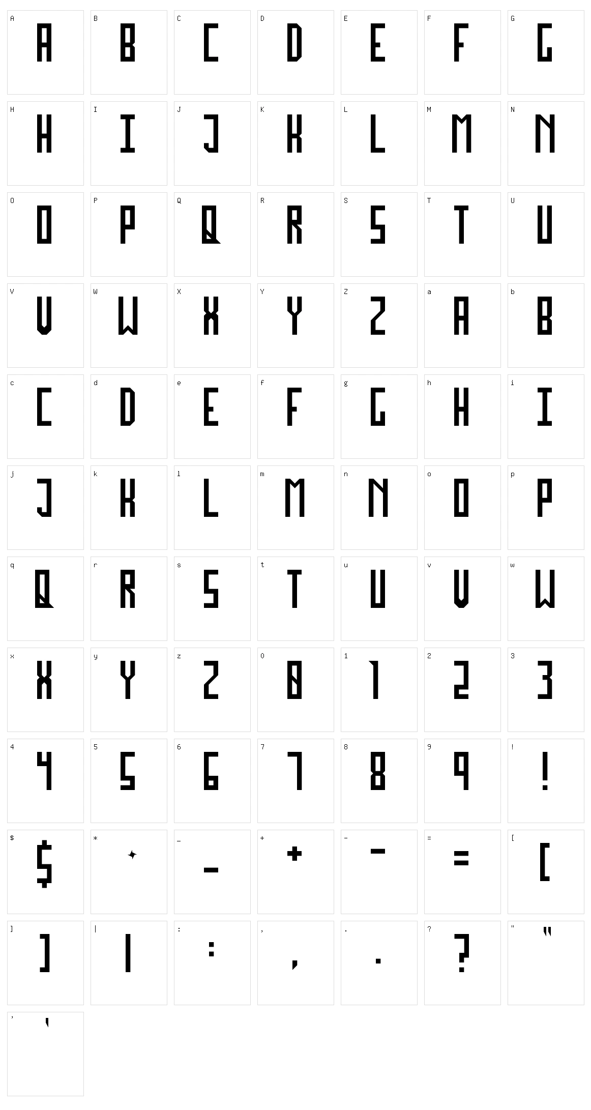 Jocko Mongo Character Set