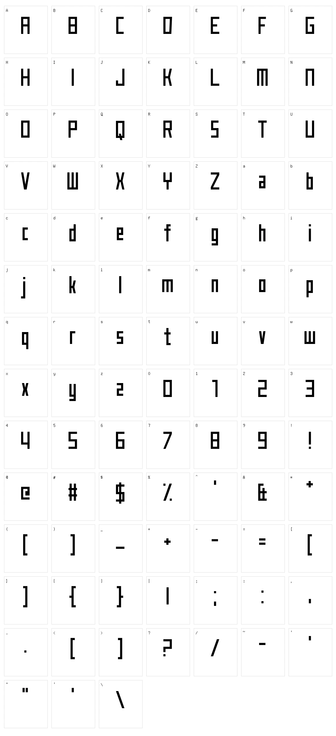 Just My Type Character Set