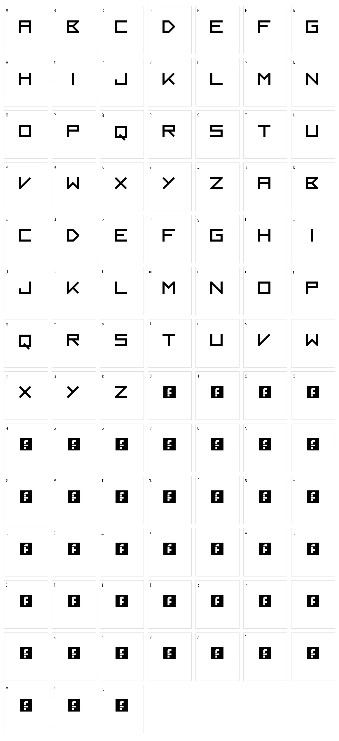 Kayak Character Set