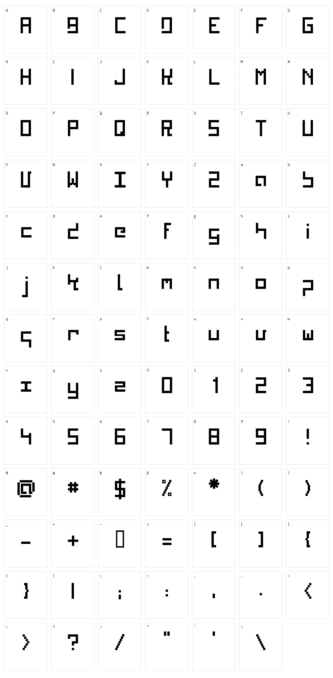 Kinkub Flat Character Set