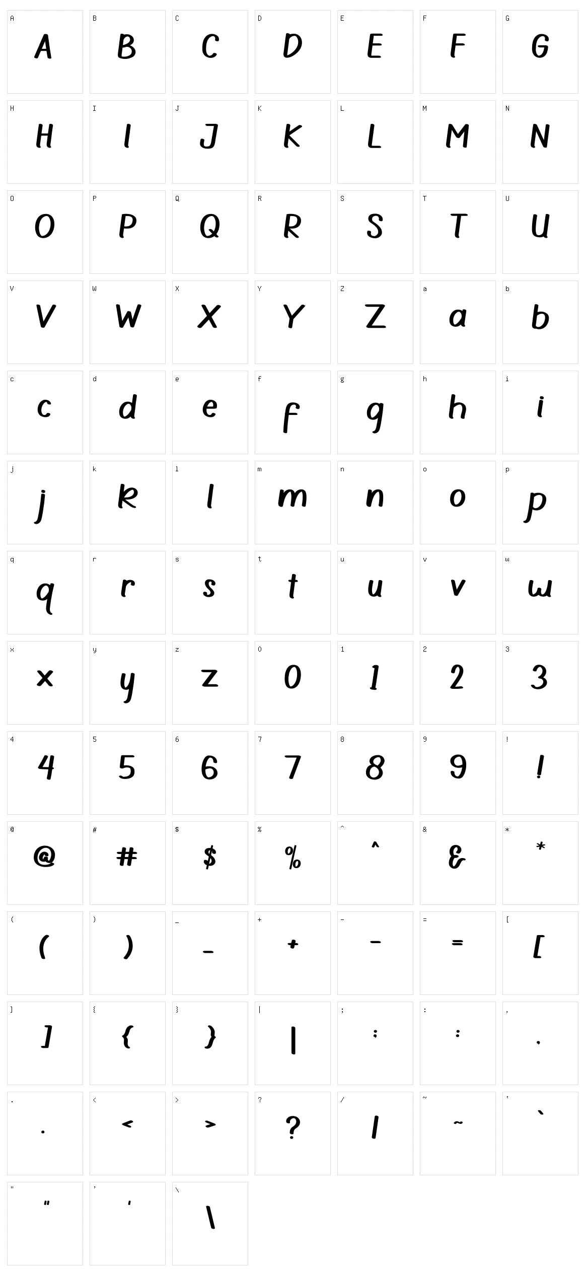 Ballpoint Character Set