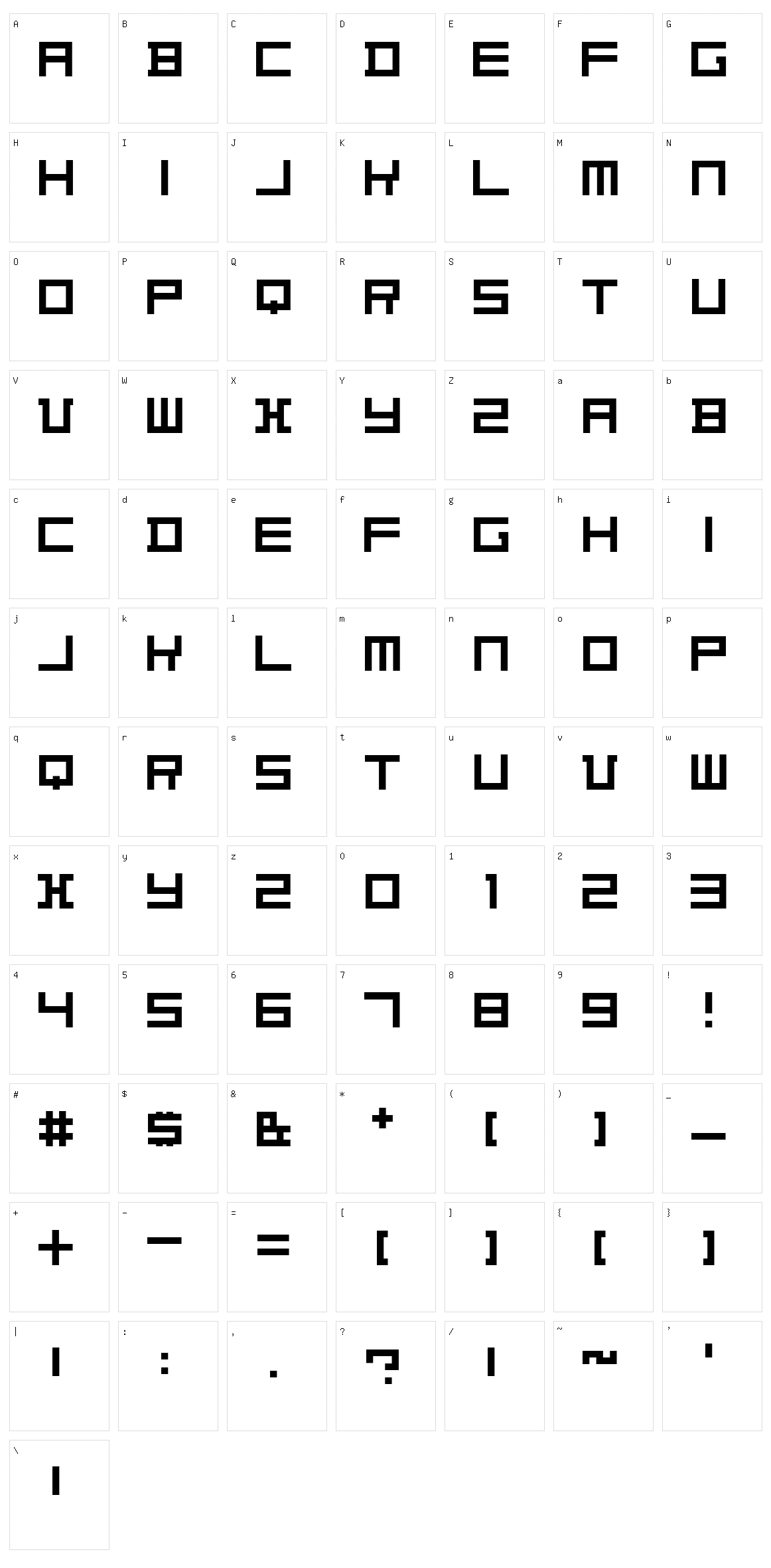 Konstructiv Character Set