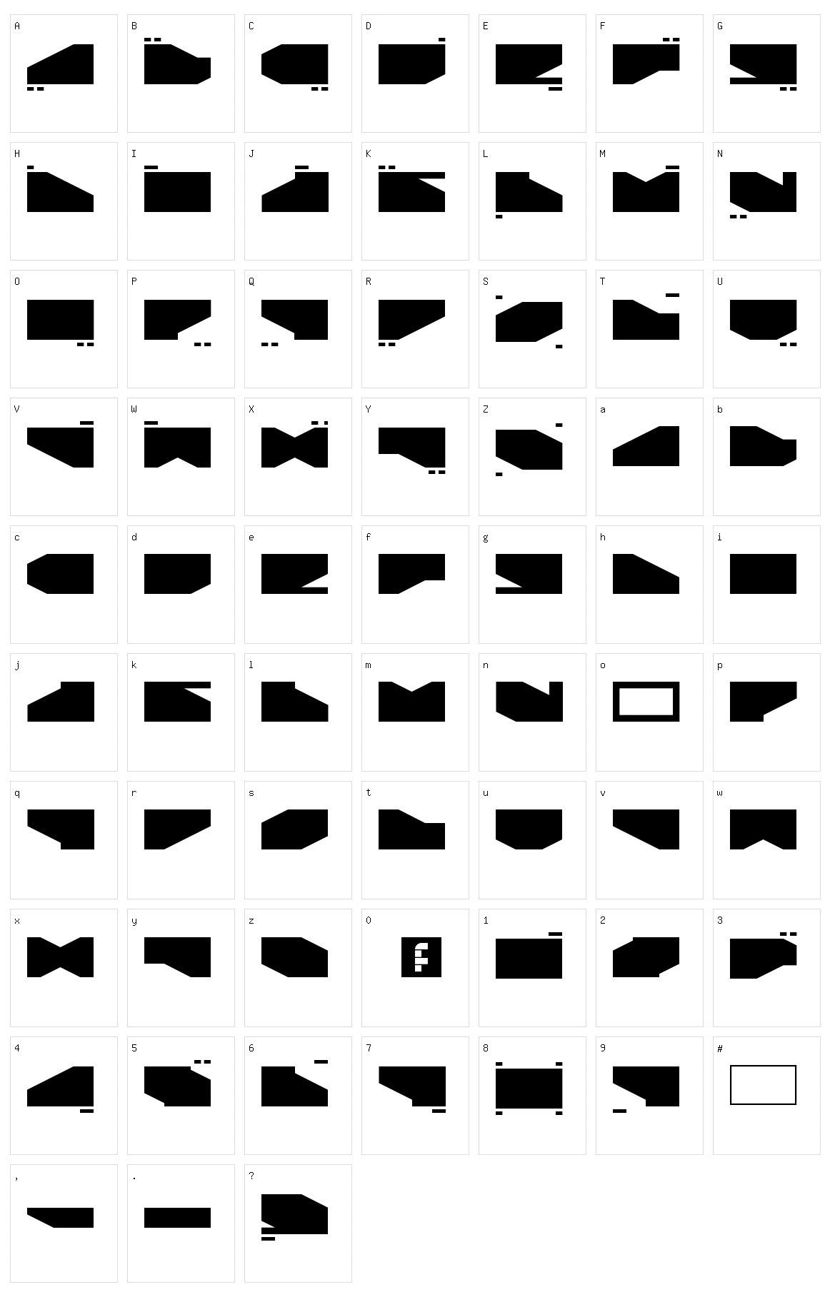 LDR#2 Character Set
